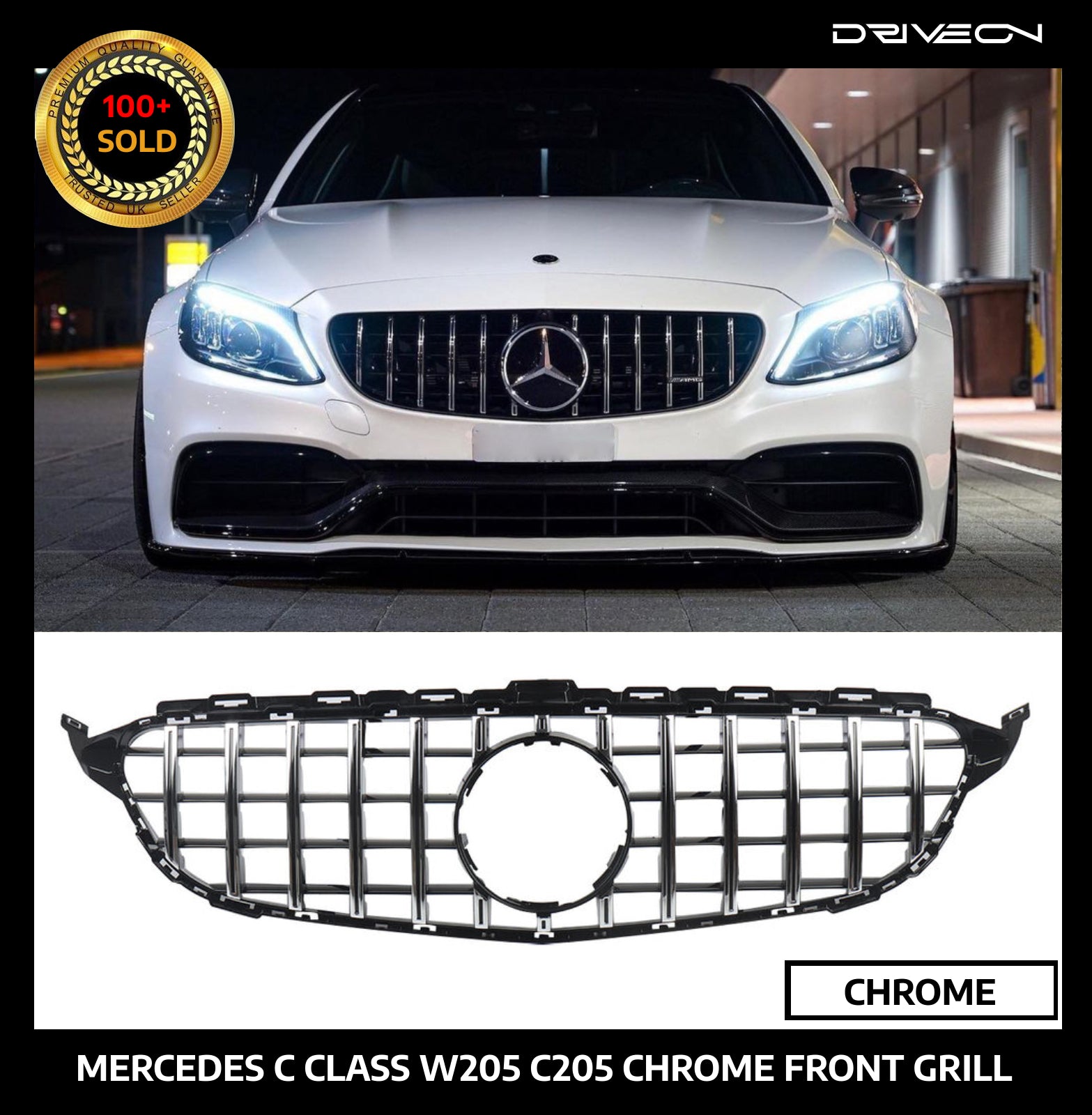 W205 FRONT GRILL CHROME