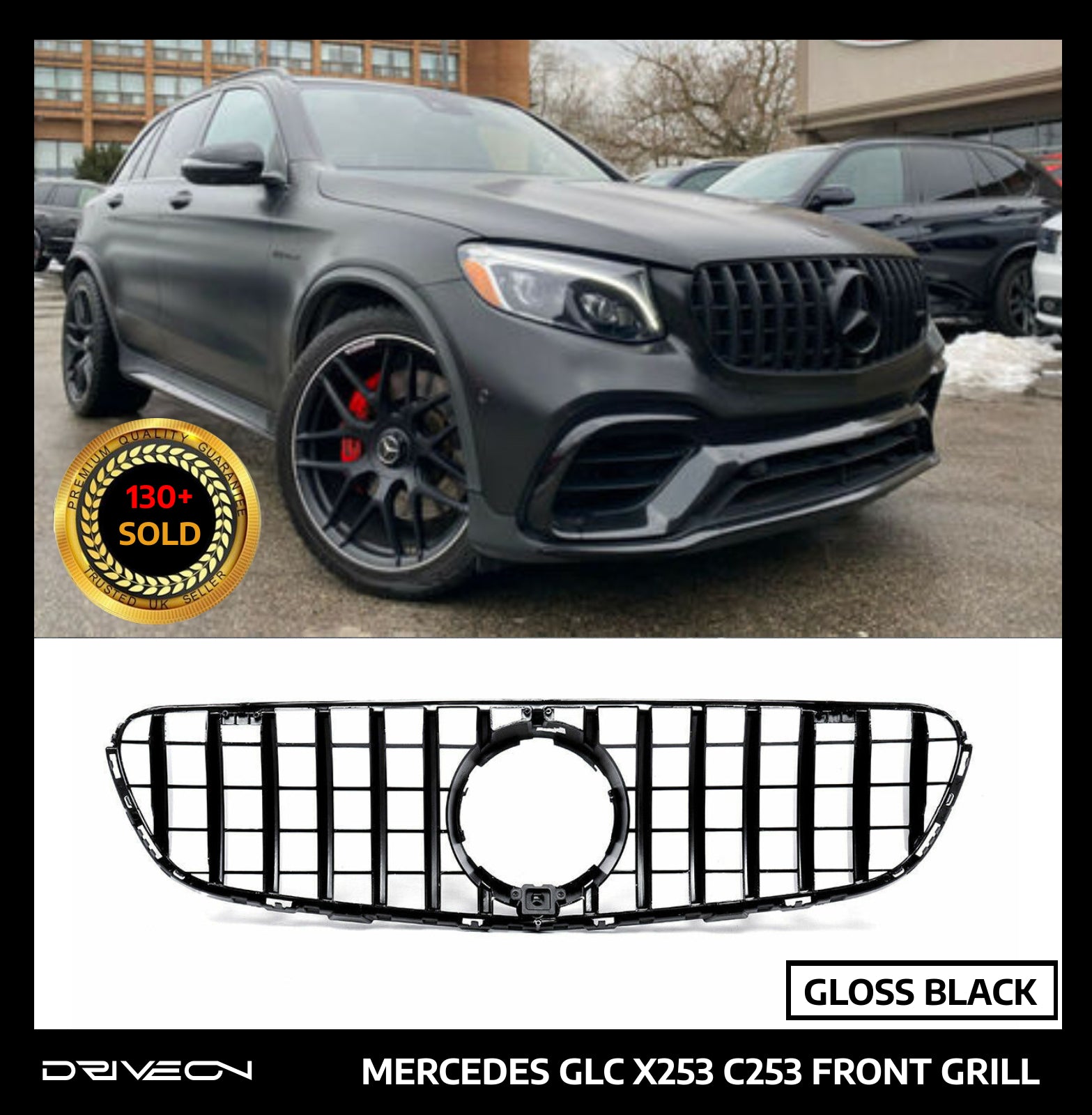 GLC W253 FRONT GRILL GLOSS BLACK