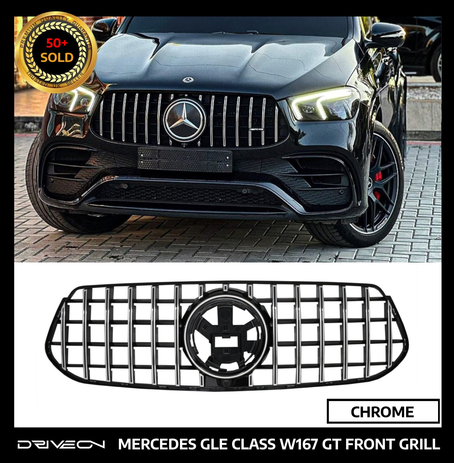 GLE W167 FRONT GRILL CHROME