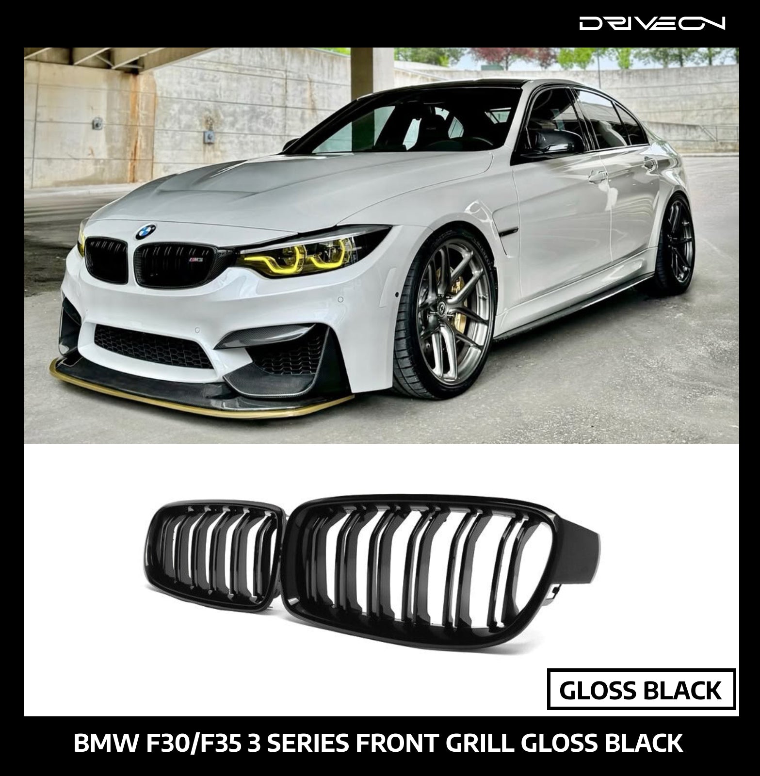 BMW 3 SERIES F30/F35 F31 Front Grill Gloss Black