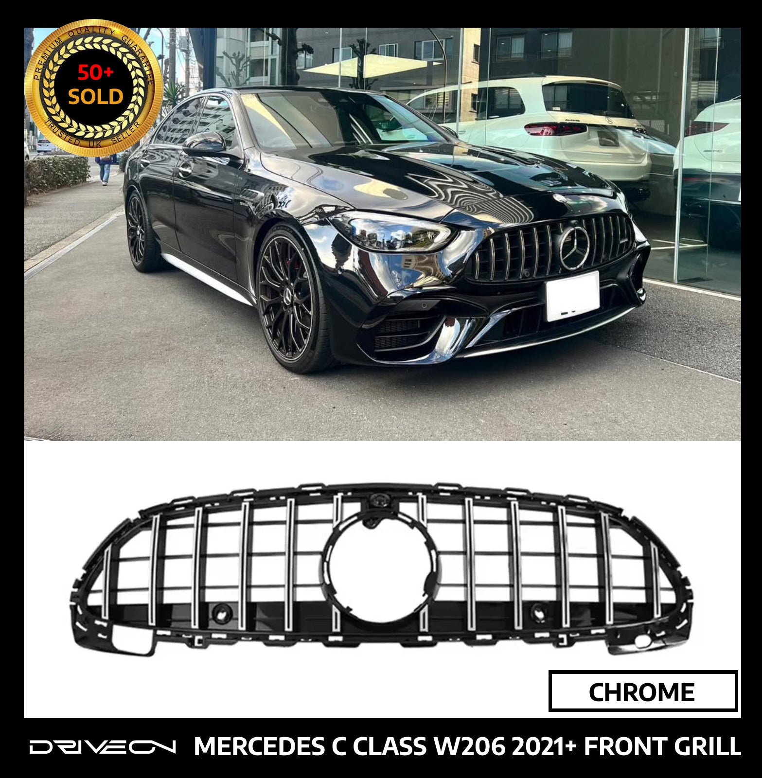C-CLASS W206 FRONT GRILL CHROME