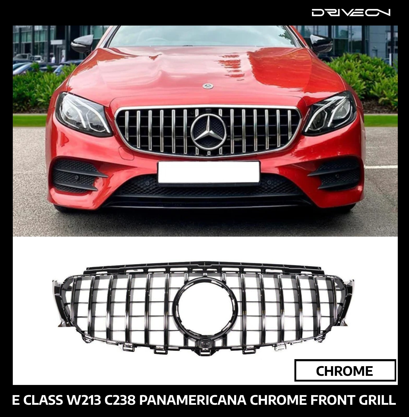 E CLASS W213 FRONT GRILL CHROME