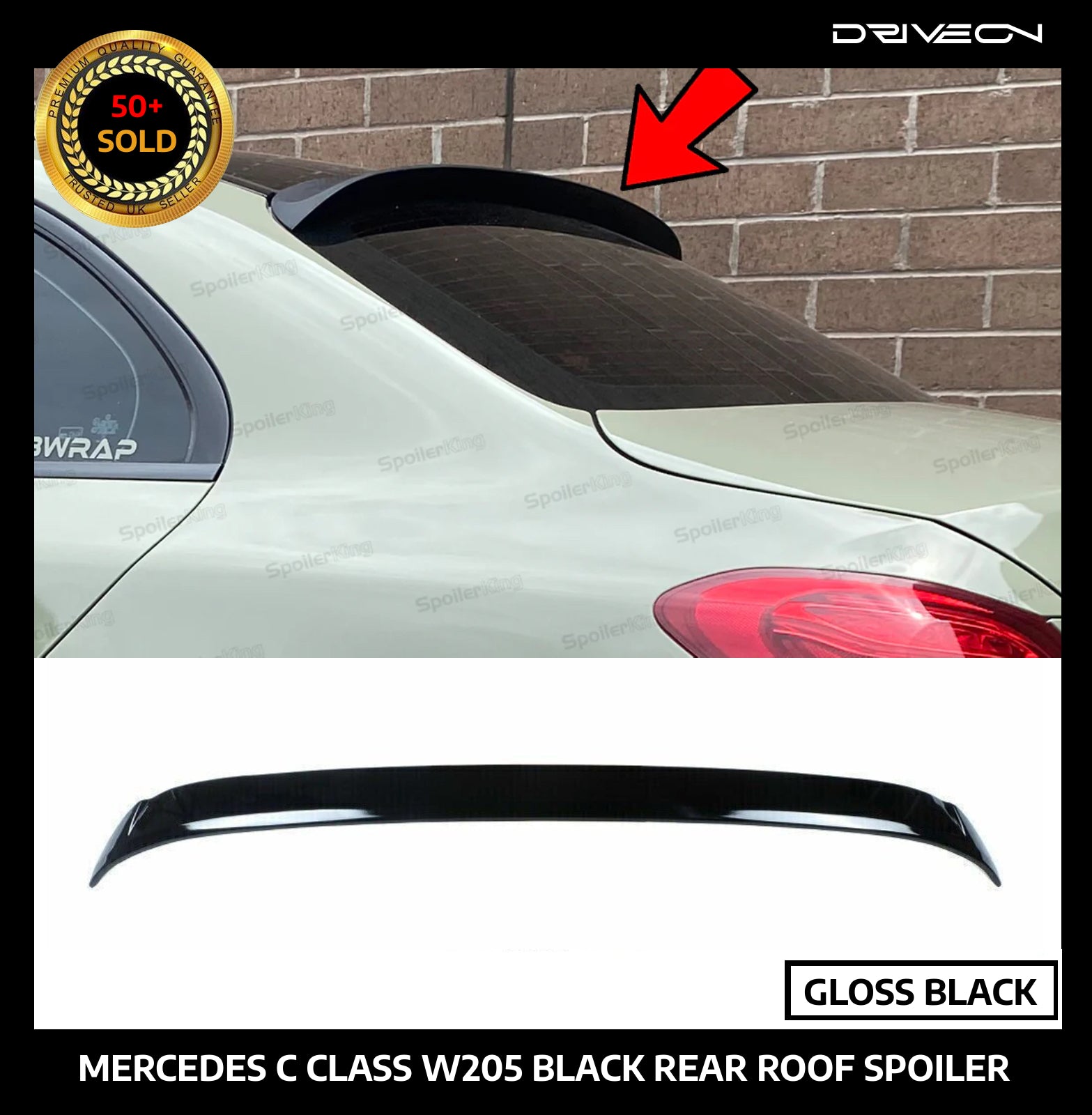 C-CLASS W205 REAR ROOF SPOILER