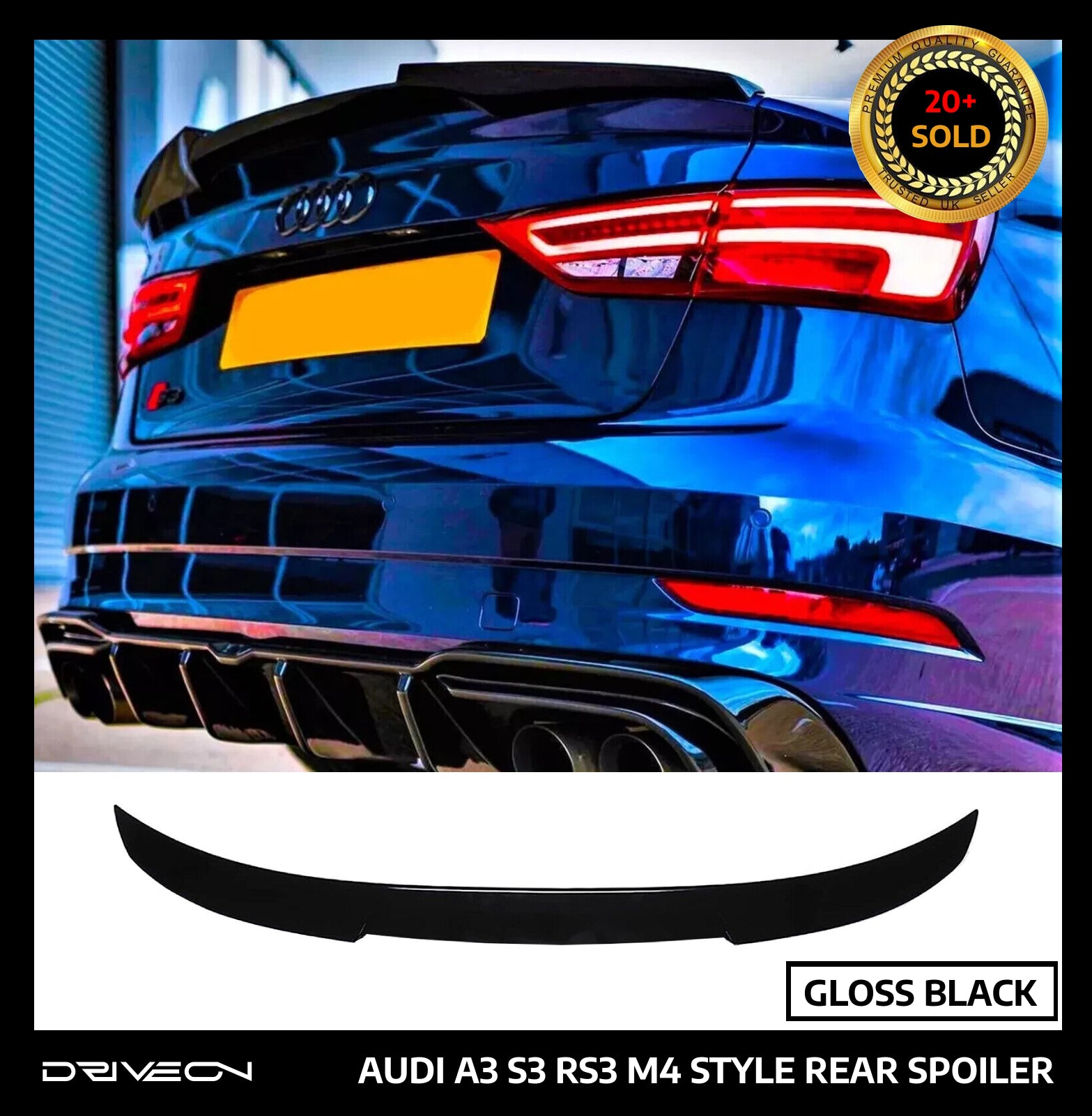 AUDI A3 REAR SPOILER M4 STYLE