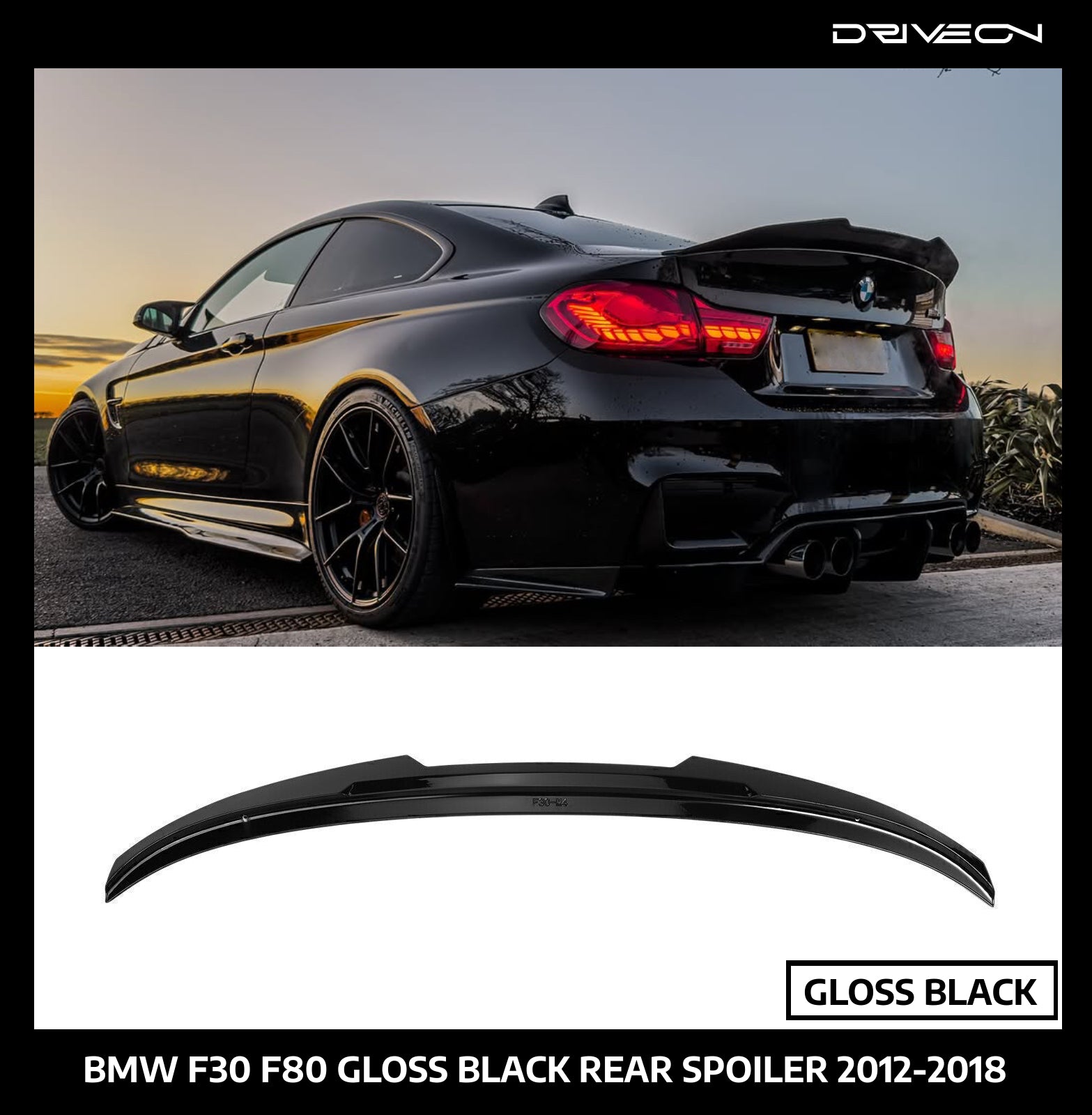 BMW 3 SERIES F30 F80 PSM STYLE REAR SPOILER